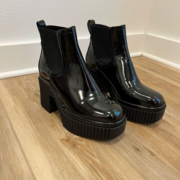 GIANNI BINI Black Platform Booties Size 6.5 - Picture 8 of 12